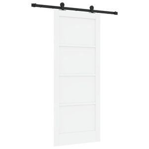 vidaXL Skyded&oslash;r ORKDAL 83 x 202 cm Massivt fyrretr&aelig; Hvid