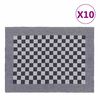 vidaXL viskestykker 10 stk. 50x70 cm bomuld bl&aring; og hvid