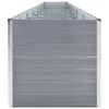 vidaXL forhøjet plantekasse 600x80x77 cm galvaniseret stål grå