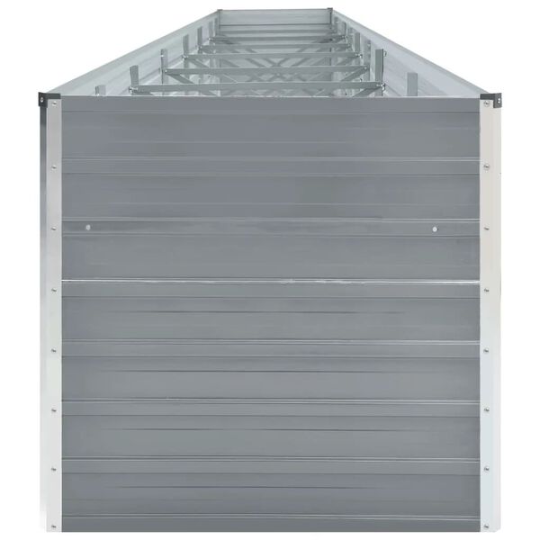 vidaXL forhøjet plantekasse 600x80x77 cm galvaniseret stål grå