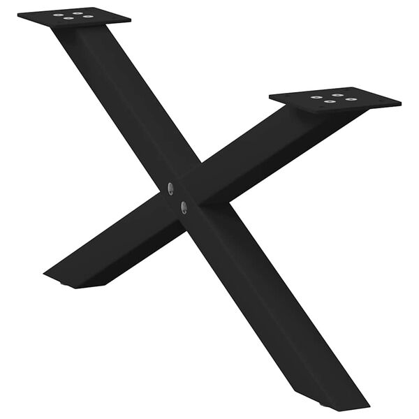 vidaXL sofabordsben X-formet 2 stk. sort 70 x (30-31) cm st&aring;l