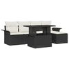 vidaXL Havesofa S&aelig;t 6 stk. Sort [Syntetisk]: Poly Rattan