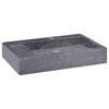 vidaXL h&aring;ndvask 58x39x10 cm marmor sort