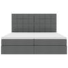 vidaXL Opbevaringsseng med madras M&oslash;rkegr&aring; 180 x 200 cm Faux l&aelig;der