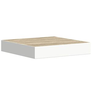 vidaXL v&aelig;ghylde 23x23,5x3,8 cm MDF egetr&aelig;sfarvet og hvid