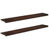 vidaXL Vindueskarme 2 stk. M&oslash;rk Brun 140 x 30 x 2 cm Solid b&oslash;g