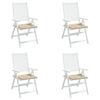vidaXL hynder til havestol 4 stk. 40x40x4 cm oxfordstof beige