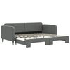 vidaXL daybed med udtr&aelig;k 90x200 cm stof m&oslash;rkegr&aring;