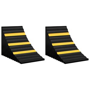 vidaXL stopklods til parkering 2 stk. 29x16x19 cm gummi