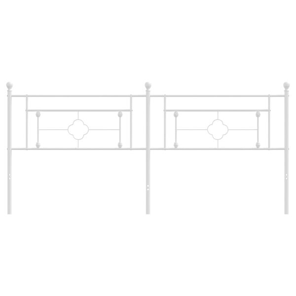 vidaXL sengegavl 193 cm metal hvid