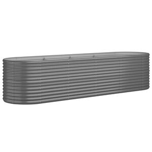 vidaXL plantekasse 296x80x68 cm galvaniseret st&aring;l gr&aring;