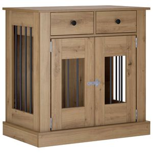 vidaXL Hundekasse m&oslash;bel Artisan-eg 80 x 47,5 x 80 cm Konstrueret tr&aelig;