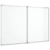 vidaXL magnetisk whiteboard 100x80x1,7 cm foldbart aluminium