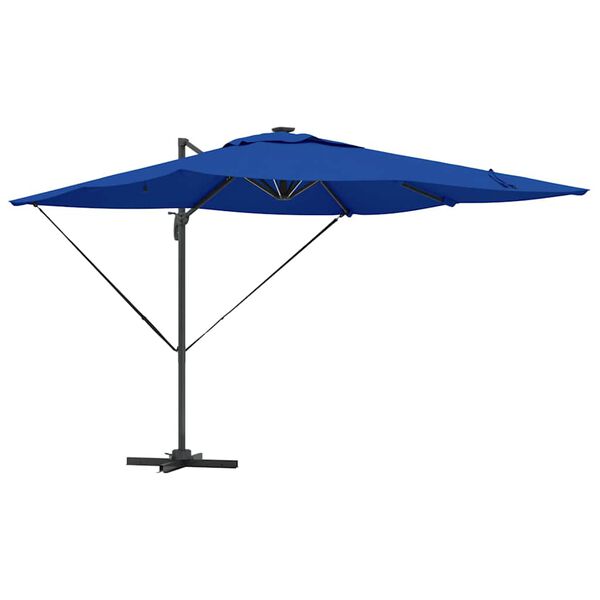 vidaXL Parasol azurblå 286 x 285 x 270 cm Aluminium