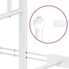vidaXL sengeramme med sengegavl 100x190 cm metal hvid
