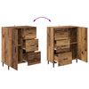 vidaXL Highboard med skuffe 2 pcs Gammelt tr&aelig; Konstrueret tr&aelig;