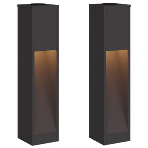 vidaXL Solar Led Sti Lys 2 stk. Varm hvid 18 x 18 x 80 cm