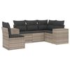 vidaXL sofas&aelig;t 5 dele med hynder polyrattan lysegr&aring;