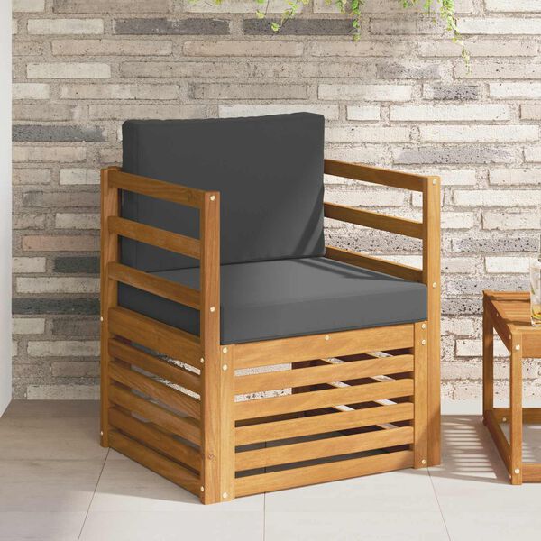 vidaXL Udend&oslash;rs sofagruppe Soli Akacietr&aelig; og polyester Naturfarvet