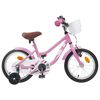 vidaXL B&oslash;rnecykel 16 tommer til 4-6 &aring;r gamle Lys pink