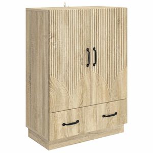 vidaXL Sideboard Sonoma-eg 66 x 34,5 x 92 cm Konstrueret tr&aelig;