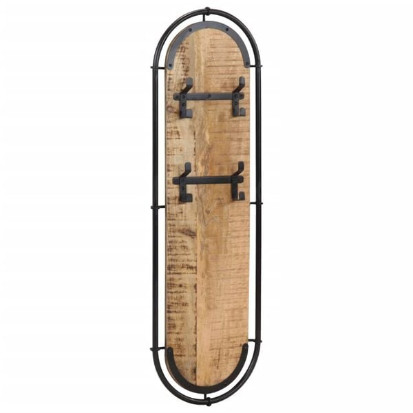 vidaXL v&aelig;gh&aelig;ngte knager&aelig;kker 2 stk. 4 knager massivt ru mangotr&aelig;