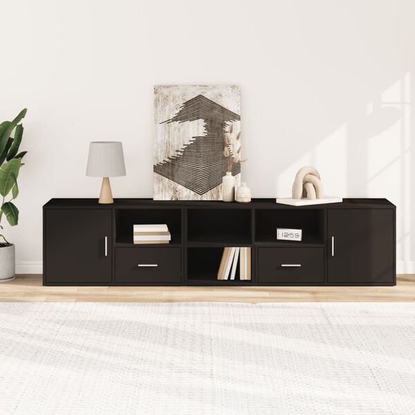 vidaXL hj&oslash;rneskab 200x40x45 cm konstrueret tr&aelig; sort