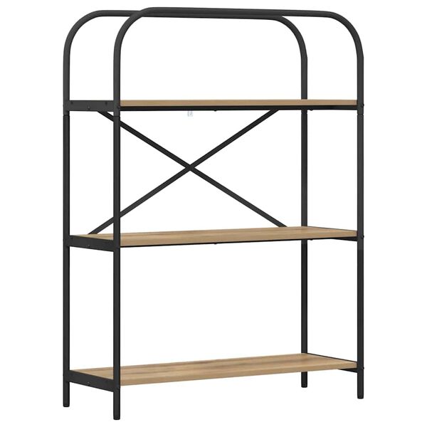 vidaXL Bogreol Artisan Egetr&aelig; 80 x 30 x 109 cm Konstrueret tr&aelig;