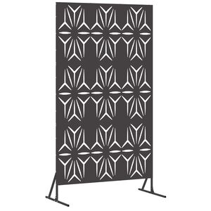 vidaXL Privatlivssk&aelig;rm 100 x 50 x 180 cm St&aring;l Sort