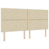 vidaXL Box spring seng med madras Creme 200 x 200 cm Stof