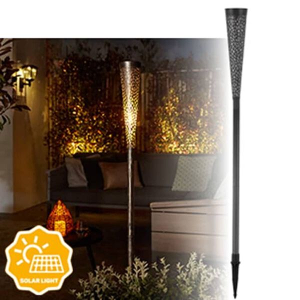 Luxform soldrevet LED-havelampe Plymouth gr&aring;