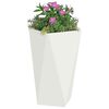 vidaXL Plantekasse 2 pcs Hvid 40 x 40 x 75 cm St&aring;l