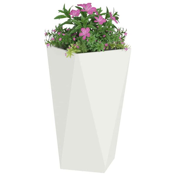 vidaXL Plantekasse 2 pcs Hvid 40 x 40 x 75 cm St&aring;l