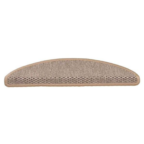 vidaXL selvklæbende trappemåtter 15stk. 56x17x3cm sisal-look lys beige