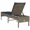 vidaXL liggestol med hynde 55x200x44 cm polyrattan gr&aring;