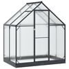 vidaXL Have Drivhus 183,5 x 123 x 207 cm Aluminum og galvaniseret st&aring;l