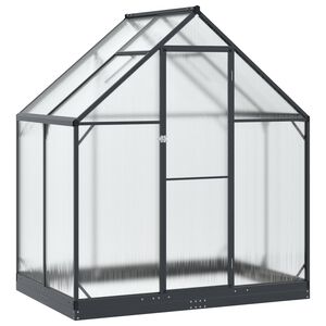 vidaXL Have Drivhus 183,5 x 123 x 207 cm Aluminum og galvaniseret st&aring;l