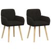 vidaXL Spisestole 2 stk. Boucl&eacute; Sort 59 x 56,5 x 85 cm