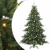 vidaXL Kunstigt Hinged Juletr&aelig; med 300 LED'er Gr&oslash;n 240 cm PVC og St&aring;l
