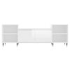 vidaXL tv-bord 160x35x55 cm konstrueret træ hvid højglans