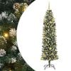 vidaXL Kunstigt slankt juletr&aelig; med 300 LED'er Gr&oslash;n og Hvid 210 cm