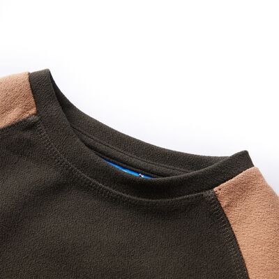 Sweatshirt til børn str. 92 kakifarvet og brun