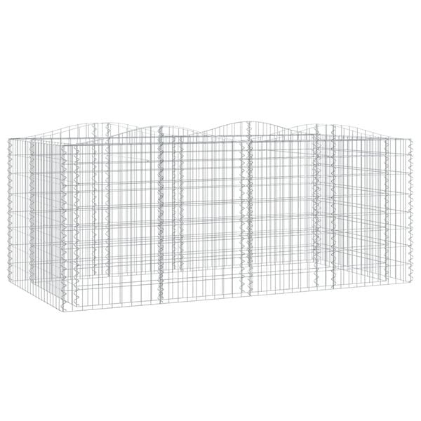 vidaXL buet gabion-h&oslash;jbed 200x100x100 cm galvaniseret jern