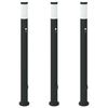 vidaXL pullertlamper med sensor og stikkontakt 3 stk. 110 cm rustfrit st&aring;l IP44