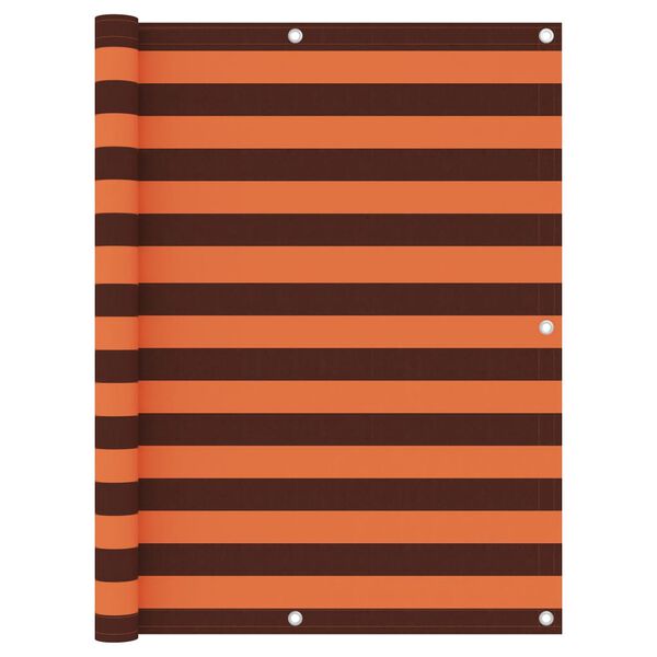 vidaXL altanafsk&aelig;rmning 120x500 cm oxfordstof orange og brun