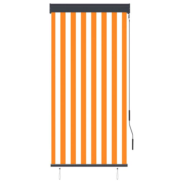 vidaXL udend&oslash;rs rullegardin 80x250 cm hvid og orange