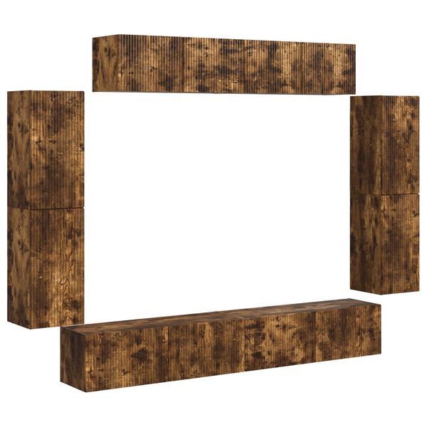 vidaXL TV-skab 8 pcs R&oslash;get eg