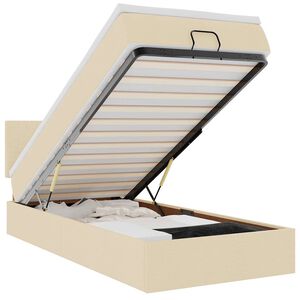 vidaXL osmannisk sengeramme med madras 80x200 cm stof cremefarvet