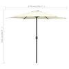 vidaXL parasol med aluminiumsstang 270x246 cm sandhvid