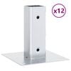 vidaXL stolpef&oslash;dder firkantet 12 stk. 51x51 mm galvaniseret st&aring;l